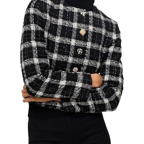 Mango  Check Tweed Jacket in XL - Picture 2 of 14